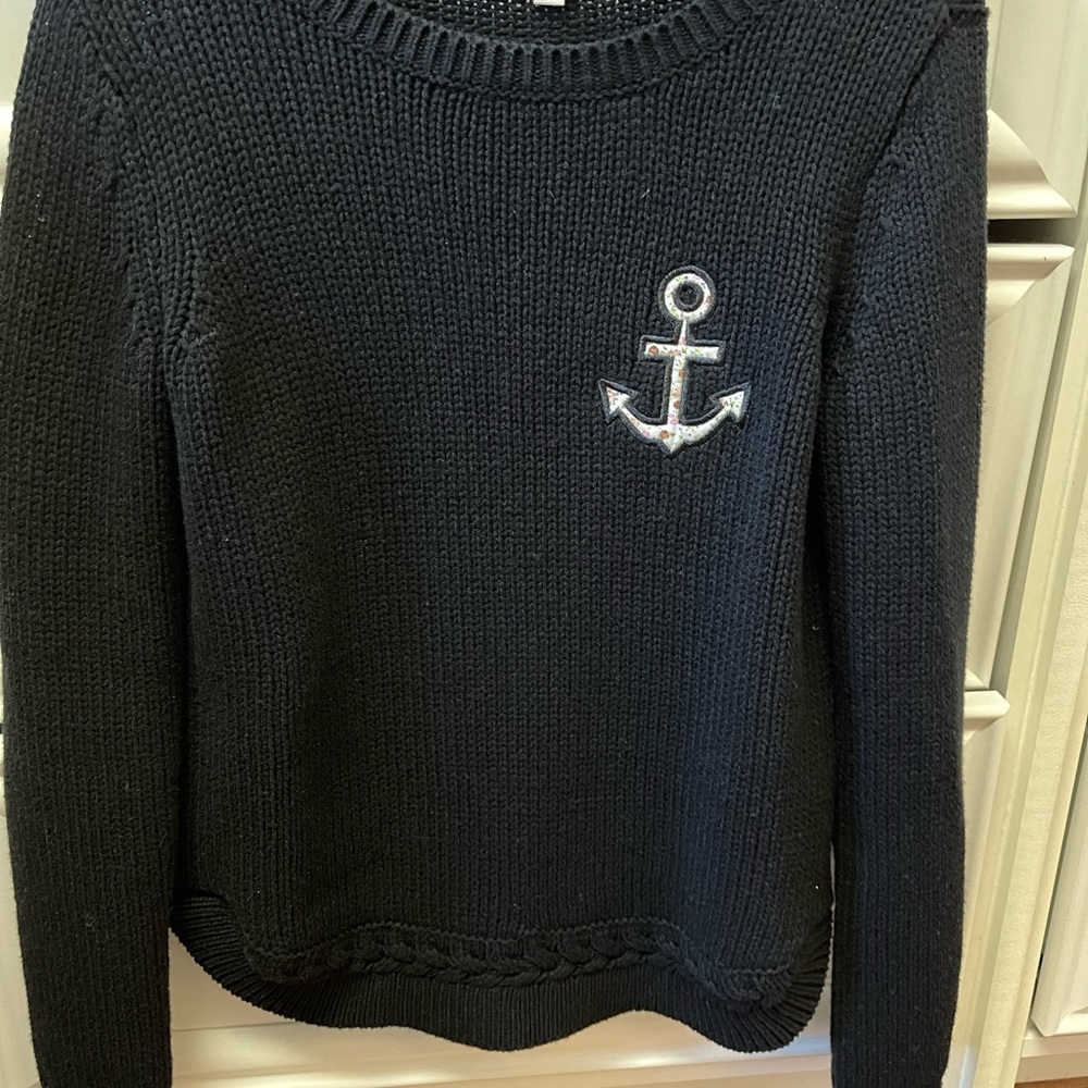 Navy Anchor Sweater
